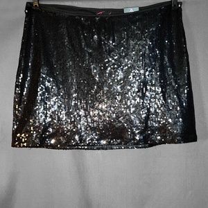 Black Sequin Skirt